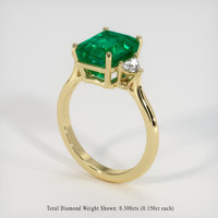 3.75 Ct. Emerald Ring, 18K Yellow Gold 2