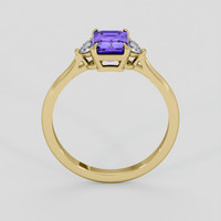 1.56 Ct. Violet Tanzanite Ring, 18K Yellow Gold 3