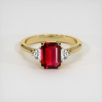 1.48 Ct. Ruby Ring, 18K Yellow Gold 1
