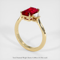 2.01 Ct. Ruby Ring, 18K Yellow Gold 2