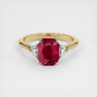 2.31 Ct. Ruby Ring, 18K Yellow Gold 1