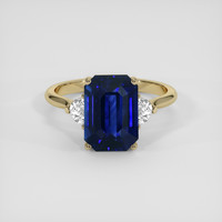 5.08 Ct. Blue Sapphire Ring, 18K Yellow Gold 1