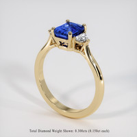 1.83 Ct. Blue Sapphire Ring, 18K Yellow Gold 2
