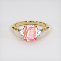 1.68 Ct. Padparadscha Sapphire Ring, 18K Yellow Gold 1