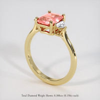 1.68 Ct. Padparadscha Sapphire Ring, 18K Yellow Gold 2