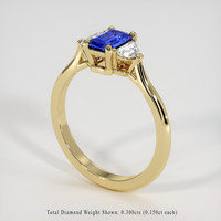 0.53 Ct. Sapphire Ring, 18K Yellow Gold 2