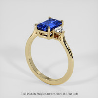 2.27 Ct. Blue Sapphire Ring, 18K Yellow Gold 2