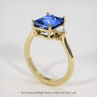 4.03 Ct. Blue Sapphire Ring, 18K Yellow Gold 2