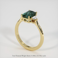 2.65 Ct. Green Sapphire Ring, 18K Yellow Gold 2