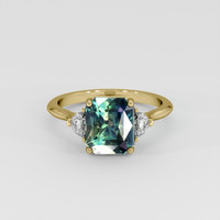 3.57 Ct. Bi Color Sapphire Ring, 18K Yellow Gold 1