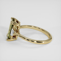 2.59 Ct. Yellowish Green Sapphire Ring, 18K Yellow Gold 4