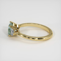 1.58 Ct. Bluish Green Sapphire Ring, 18K Yellow Gold 4