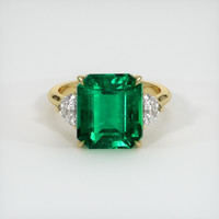 5.22 Ct. Emerald Ring, 18K Yellow Gold 1