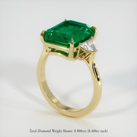 5.22 Ct. Emerald Ring, 18K Yellow Gold 2