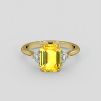2.53 Ct. Yellow Sapphire Ring, 18K Yellow Gold 1