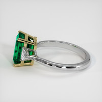 2.90 Ct. Emerald Ring, 18K Yellow & White 4