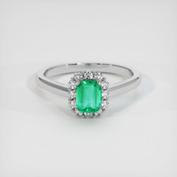 0.43 Ct. Emerald Ring, Platinum 950 1