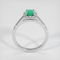 0.43 Ct. Emerald Ring, Platinum 950 3