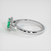 0.43 Ct. Emerald Ring, Platinum 950 4