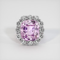 11.87 Ct. Purplish Pink Sapphire Ring, Platinum 950 1