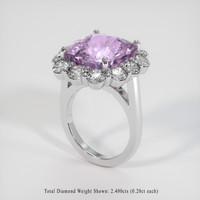 11.87 Ct. Purplish Pink Sapphire Ring, Platinum 950 2