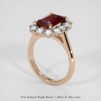 2.70 Ct. Gemstone Ring, 14K Rose Gold 2
