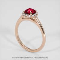 1.54 Ct. Ruby Ring, 14K Rose Gold 2