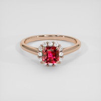 1.54 Ct. Ruby Ring, 18K Rose Gold 1