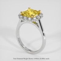 4.66 Ct. Yellow Sapphire Ring, 14K White Gold 2