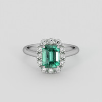 1.90 Ct. Emerald Ring, 18K White Gold 1