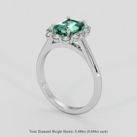 1.90 Ct. Emerald Ring, 18K White Gold 2