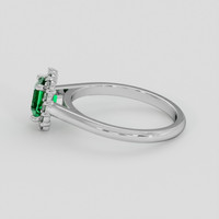 0.78 Ct. Emerald Ring, 18K White Gold 4