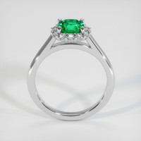 0.93 Ct. Emerald Ring, 18K White Gold 3