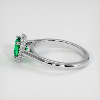 0.93 Ct. Emerald Ring, 18K White Gold 4