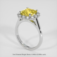 4.66 Ct. Yellow Sapphire Ring, 18K White Gold 2