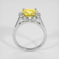 4.66 Ct. Yellow Sapphire Ring, 18K White Gold 3