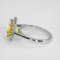 4.66 Ct. Yellow Sapphire Ring, 18K White Gold 4