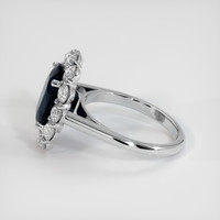 5.33 Ct. Blue Sapphire Ring, 18K White Gold 4