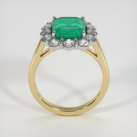 2.96 Ct. Emerald Ring, 18K White & Yellow 3