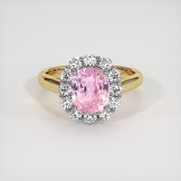 3.04 Ct. Pink Sapphire Ring, 18K White & Yellow 1