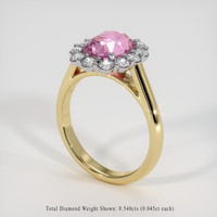 3.04 Ct. Pink Sapphire Ring, 18K White & Yellow 2