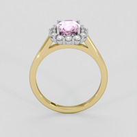 2.22 Ct. Purplish Pink Sapphire Ring, 18K White & Yellow 3