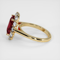2.70 Ct. Red Garnet Ring, 10K Yellow Gold 4