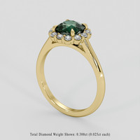1.46 Ct. Bluish Green Sapphire Ring, 10K Yellow Gold 2
