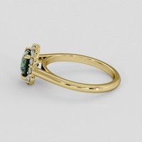 1.46 Ct. Bluish Green Sapphire Ring, 10K Yellow Gold 4