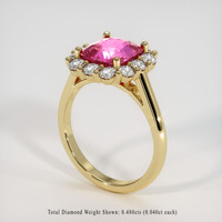 2.07 Ct. Sapphire Ring, 14K Yellow Gold 2