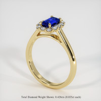 1.20 Ct. Sapphire Ring, 18K Yellow Gold 2
