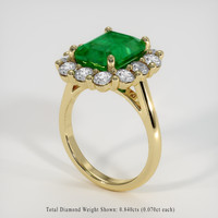 2.57 Ct. Emerald Ring, 18K Yellow Gold 2