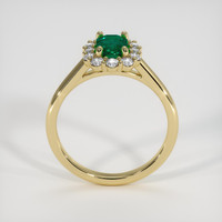 0.46 Ct. Emerald Ring, 18K Yellow Gold 3