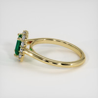 0.46 Ct. Emerald Ring, 18K Yellow Gold 4